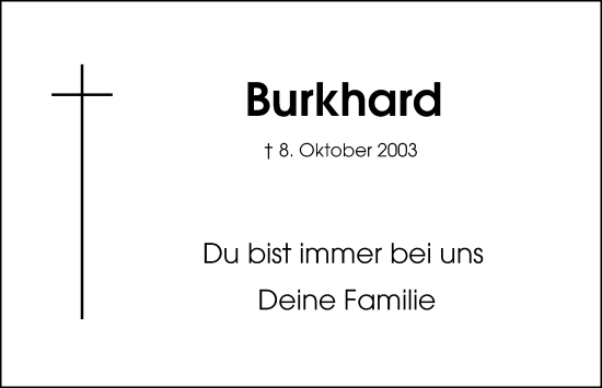 Traueranzeige von Burkhard  von Hamburger Abendblatt