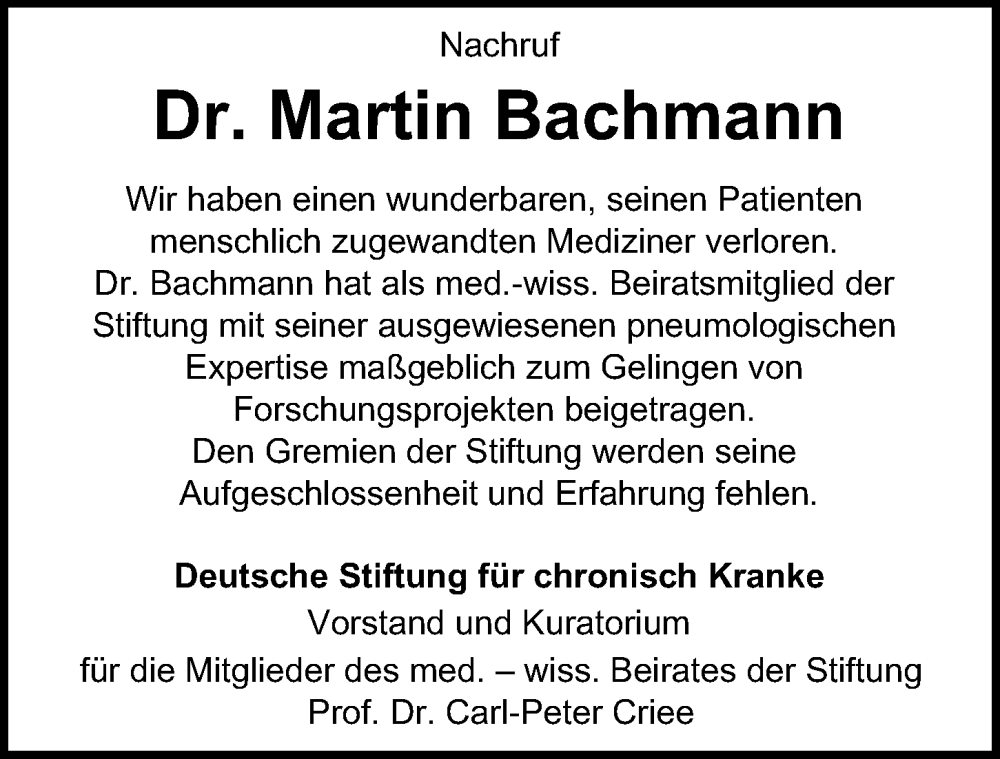  Traueranzeige für Martin Bachmann vom 13.04.2024 aus Hamburger Abendblatt