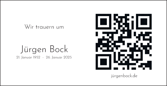 Traueranzeige von Jürgen Bock von Hamburger Abendblatt